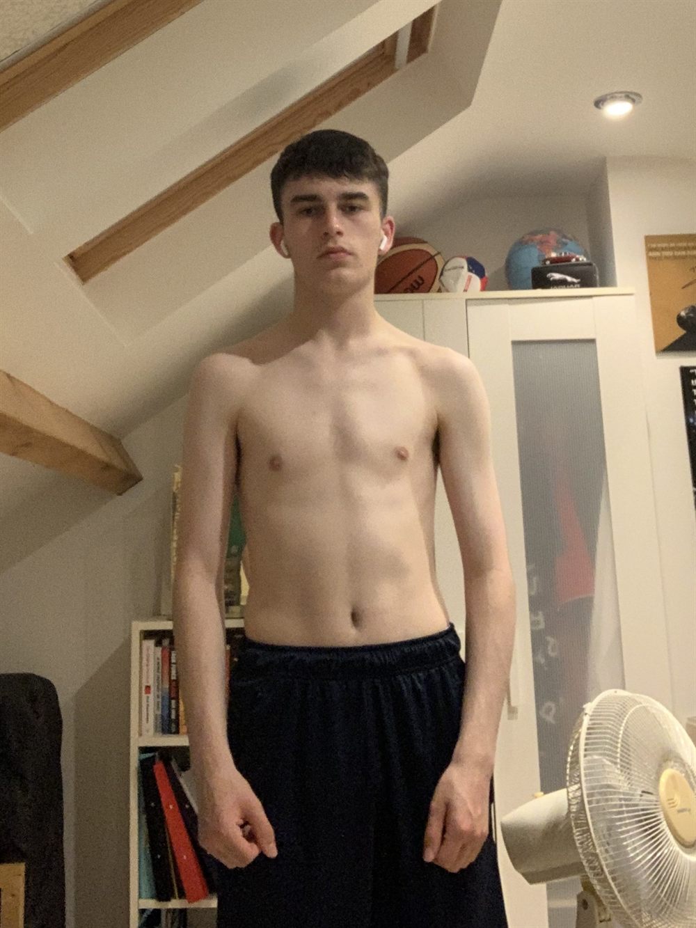 Alex before starting training