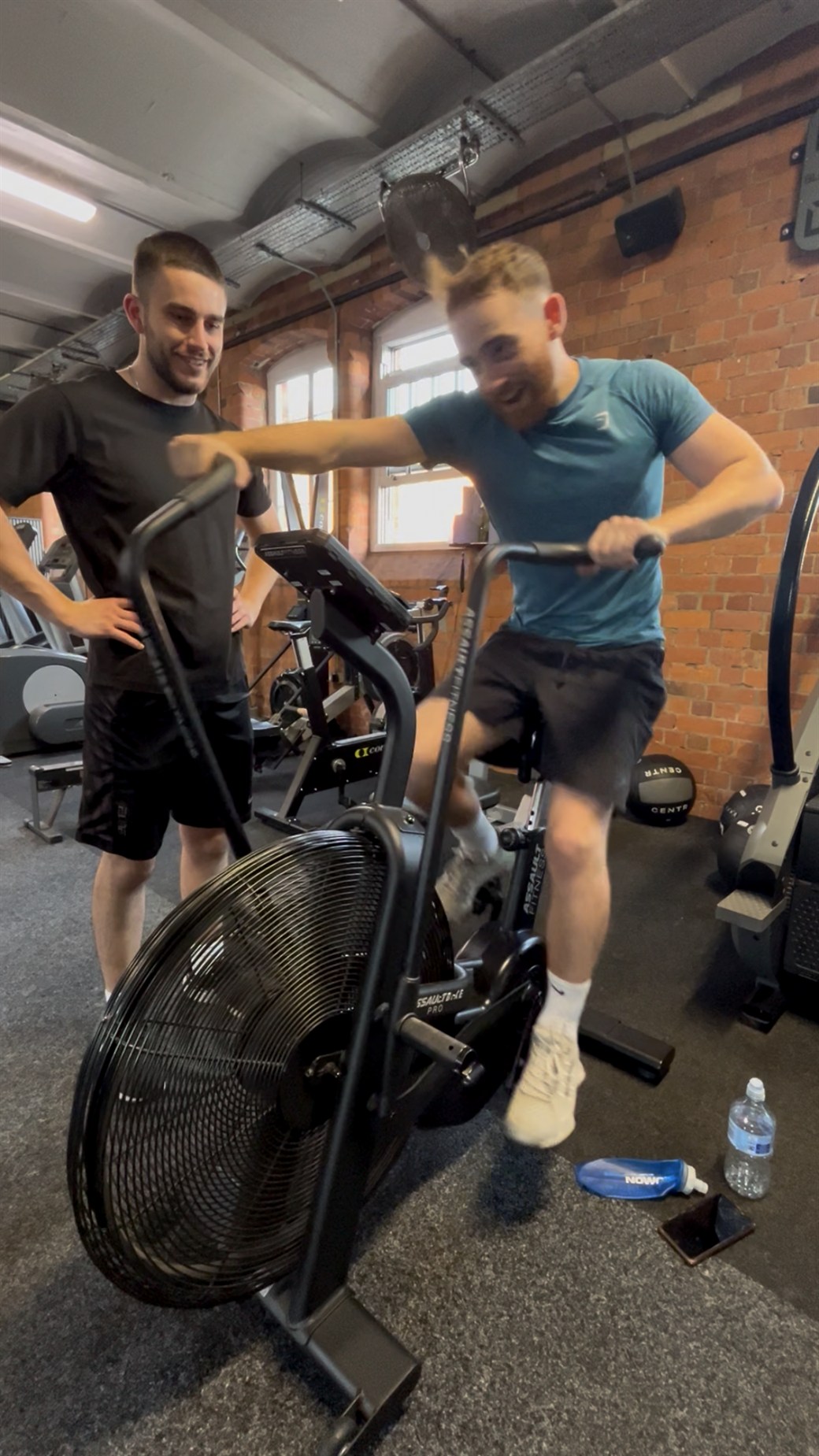Alex coaching an assault bike session